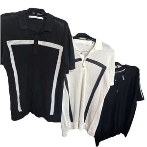 Sean John Bold Contrast Classic Urban Style Light Weight  XL Sweaters Set Of 3